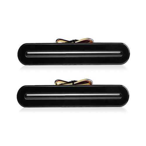 2x 9.17inch Red/Amber Oval LED Truck Trailer Stop Tail Brake Lights Flowing Turn - Picture 12 of 12