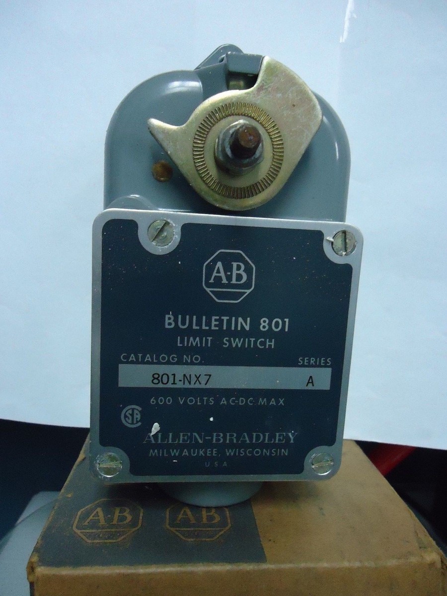 OLD STOCK ALLEN-BRADLEY 10A 600V LIMIT SWITCH 801-NX7 for sale