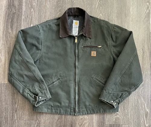 Vintage Carhartt Detroit Jacket J97 MOS Size XL G… - image 1