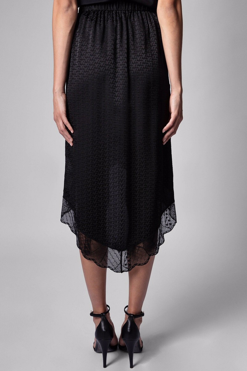 2022 Zadig & Voltaire Jeudie Jac Skirt Size 38 Black $378