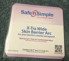 SafeNSimple X-Tra Extra Wide Skin Barrier Arc 2"(Total 51 Ct)-Full and open box 