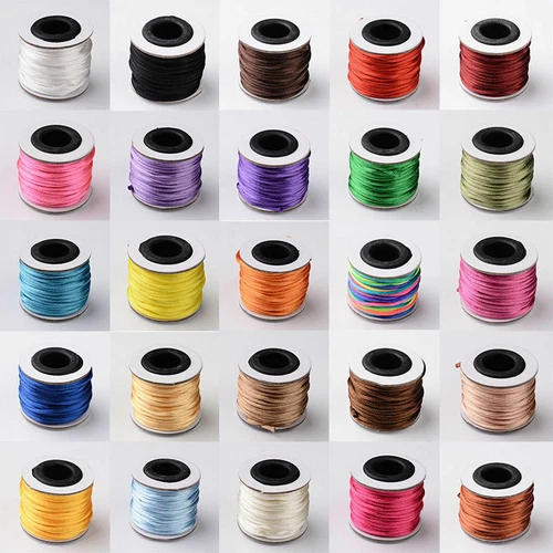 1-3-5-10m Chinese Macrame Knot Making Nylon Cord Thread Soft Satin Round 1mm dia - Picture 1 of 39