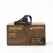 Swampfox Justice Micro Reflex Red Dot 1x27mm 3MOA Sight For RMR Footprint New