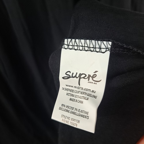 Supre Skirt Womens Small Black Winter Maxi Stretch Waist NEW 8937 - Picture 5 of 10