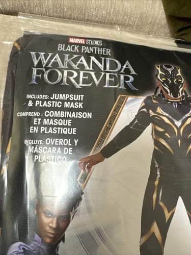 Kid’s Black Panther Halloween Costume New Full Set Size Large