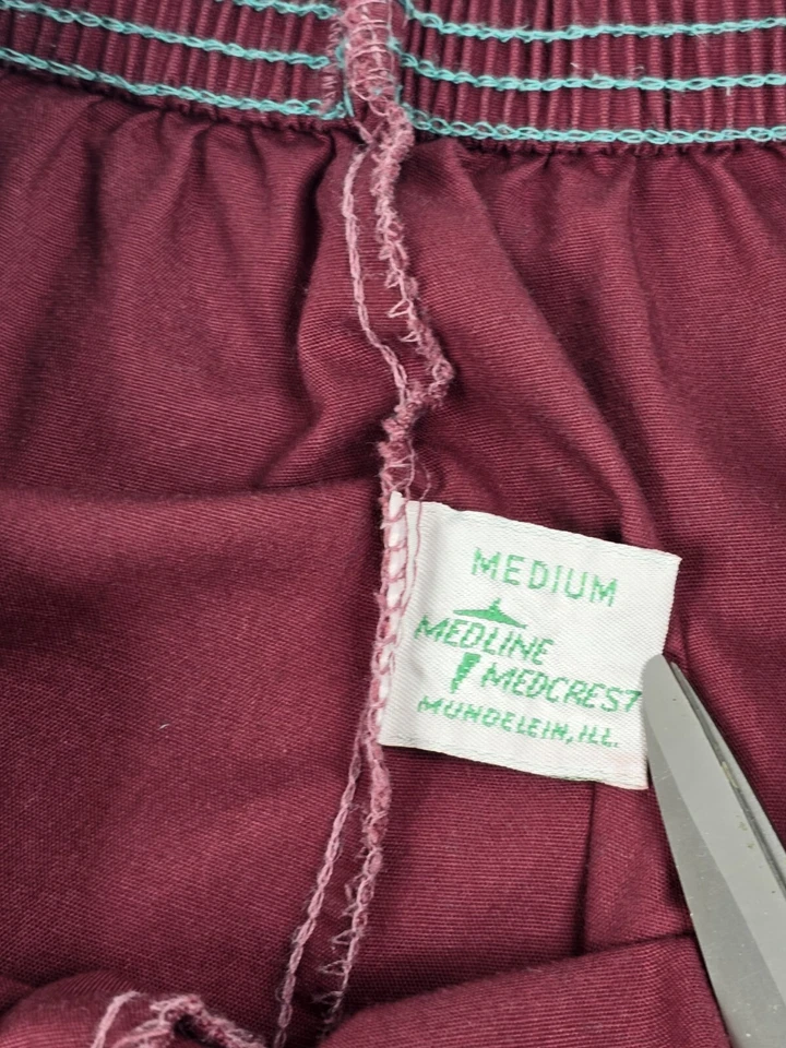 2 Medline Medcrest Medical Scrub Cotton Flat Front Hospital Caretaker Size M - Image 4 of 4