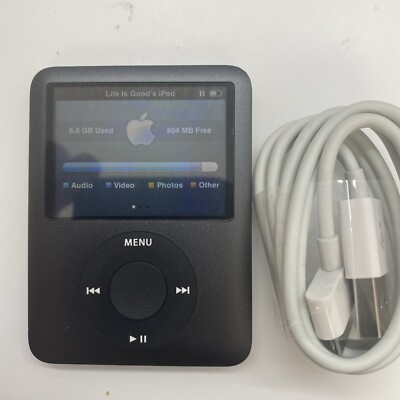 ipod nano 3rd generation 8gb Black New Battery 