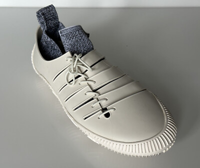 Bottega Veneta Tech Knit Rubber White Climber Sneakers 12 US 658725 IT NIB $750 