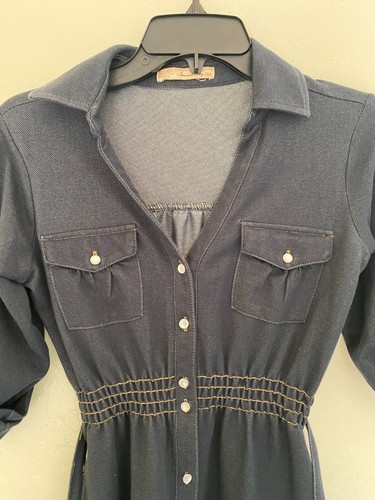 American Rag ice Button up Denim Jean Dress Size M/S - Picture 6 of 12