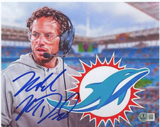 Mike Mcdaniel Signed 8x10 Photo Picture BAS Beckett COA Miami Dolphins Tua