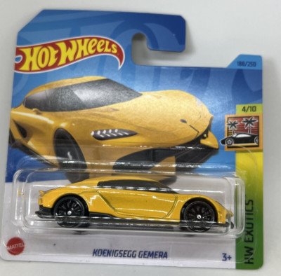 Hot Wheels Koenigsegg Gemera gelb HW Exoten Nummer 188 neu und ungeöffnet