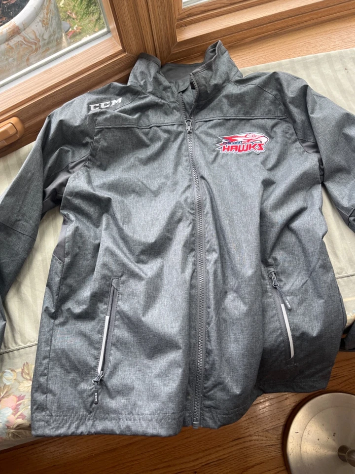 Chaqueta de hockey ligera con cremallera completa CCM - gris talla juvenil grande Foto 2 de 4