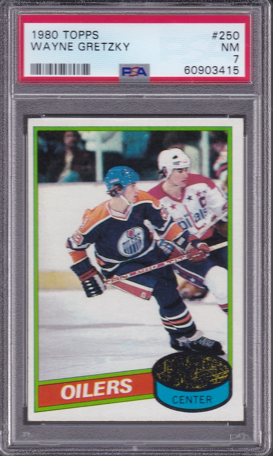 1980 Topps #250 WAYNE GRETZKY (HOF) GOAT PSA 7 NM Edmonton OILERS 2ND YEAR