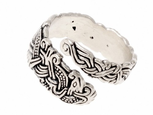 Wikingerring "Thorleif" Fingerring Wikinger Ring Replik LARP Bronze/Versilbert - Bild 2 von 3