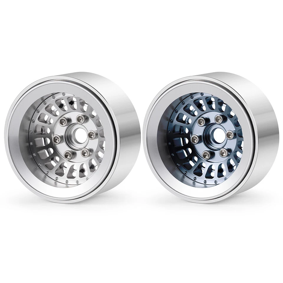 AXSPEED 4x RC 1.9 Beadlock Räder Alu Felgen Hex 12mm für 1/10 Crawler SCX10 TRX4 - Bild 2 von 4