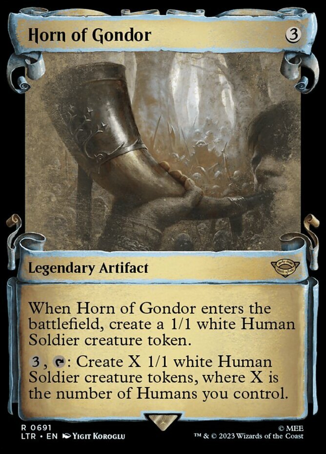 Horn of Gondor Foil Showcase Scrolls LOTR TCG Near Mint