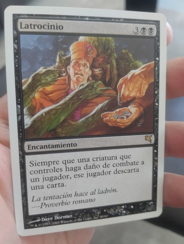 MTG LARCENY (Latrocinio) VERY RARE SPANISH MP Salvat-Hachette 2005 Edition WOTC - Picture 3 of 6
