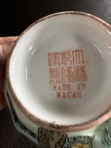 Rice Ceramic Birds Vintage Chinese Ramen/Rice/Soup Bowl Macau - Picture 9 of 9