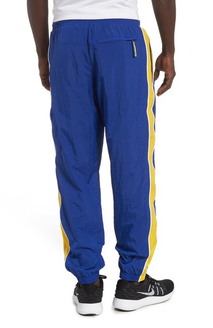 NIKE Golden State Warriors Throwback Tracksuit Pants sz M Medium Blue Yellow NBA for sale online