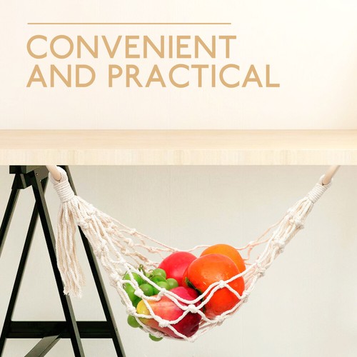 Fruit and Vegetable Hanging Basket Cotton Thread Weaving Storage Hammock - 第 4/12 張圖片