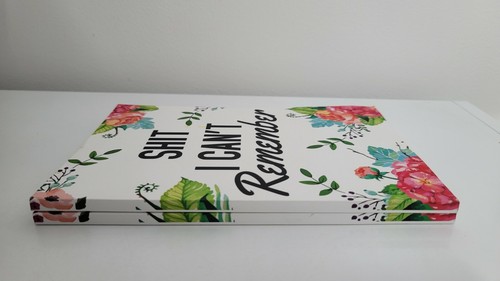 2 SH!T I CAN'T REMEMBER Book Lot Blank Notebook Organizer Journal Women Floral - Picture 4 of 5