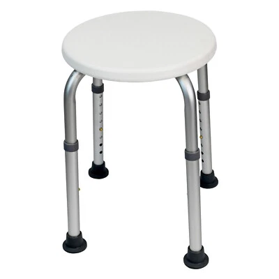 Bath Stool Shower Seat Chair Non-Slip Adjustable Round Disability Medical Aid