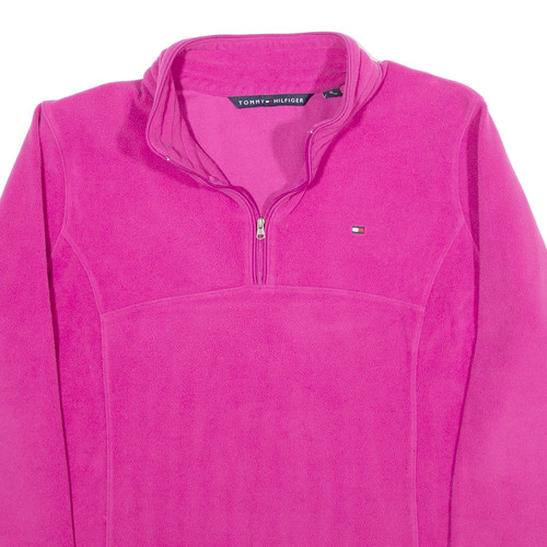 Tommy Hilfiger Damen Fleece Rosa 1/4 Reißverschluss XL - Bild 2 von 6