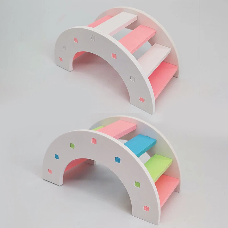 Игрушки для домашних животных хомяков деревянные радужные мостики качели игрушки маленькие Ani_z8 - Изображение 2 из 4