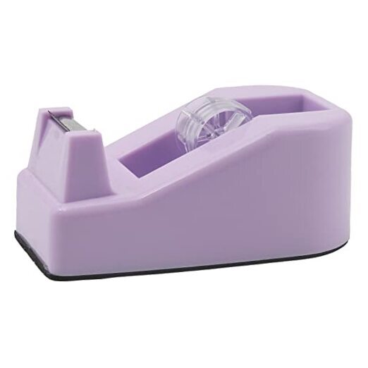 Desktop Tape Dispenser Heavy Duty Desk Accessories Floral Office Tape Purple-image