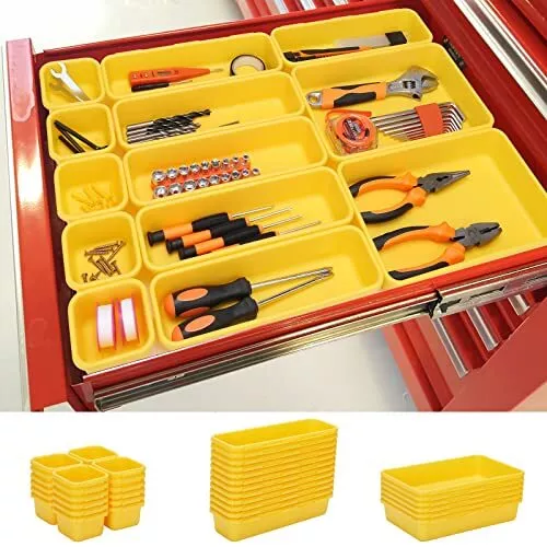 Pack Tool Box Organizer Tool Tray Dividers, Rolling Tool Chest Cart Cabinet  Work