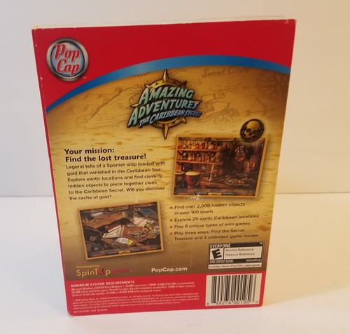 Amazing Adventures The Caribbean Secret PC Popcap Gioco Oggetti Nascosti - Foto 3 di 3