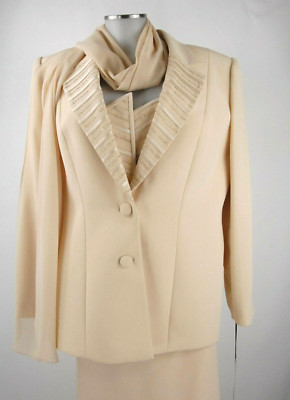 Veni Infantino von Ronald Joyce Dreiteiler  in nude 44 (D) Rock  Top  Blazer neu