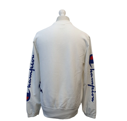 Vintage Champion Sweatshirt Solid White Pullover Men's Size L - Picture 3 of 5
