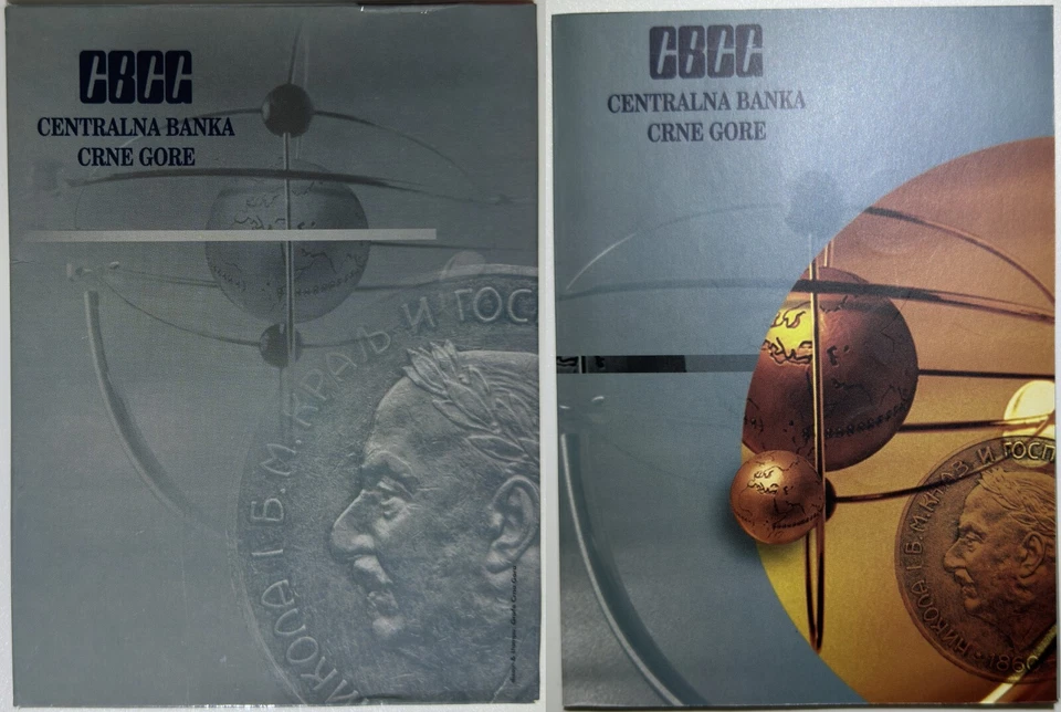 Montenegro Crne Gore 2006 Official 4 Coins Proof Set Limited 4000 Folders Minted - Image 3 of 4