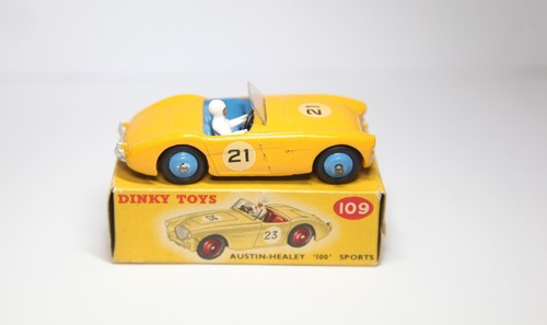 Dinky 109 Austin Healey 100 Sports In Original Box - Excellent Vintage Original - Picture 3 of 7