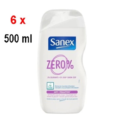 11,60 /L - 6er Pack Sanex Duschgel Zero% Anti-Pollution - 500ml
