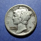 1917-D Mercury Dime  Ch. VF+ details