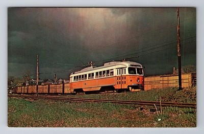 Worcester MA-Massachusetts, Double End P.C.C., Transportation, Vintage Postcard