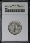 1917 Standing Liberty Quarter 25C ANACS MS61 FH