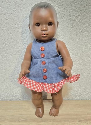 Nette Kunststoff Puppe Schildkröt Doll 27 cm Schlafaugen Sammler Vintage 