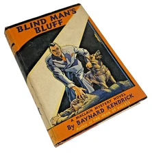 Blind Man's Bluff – Baynard Kendrick – 1946 HC DJ – Mystery Thriller – Good Cond