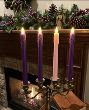 Roman Advent Candles BOX Set 4 Piece LED 10