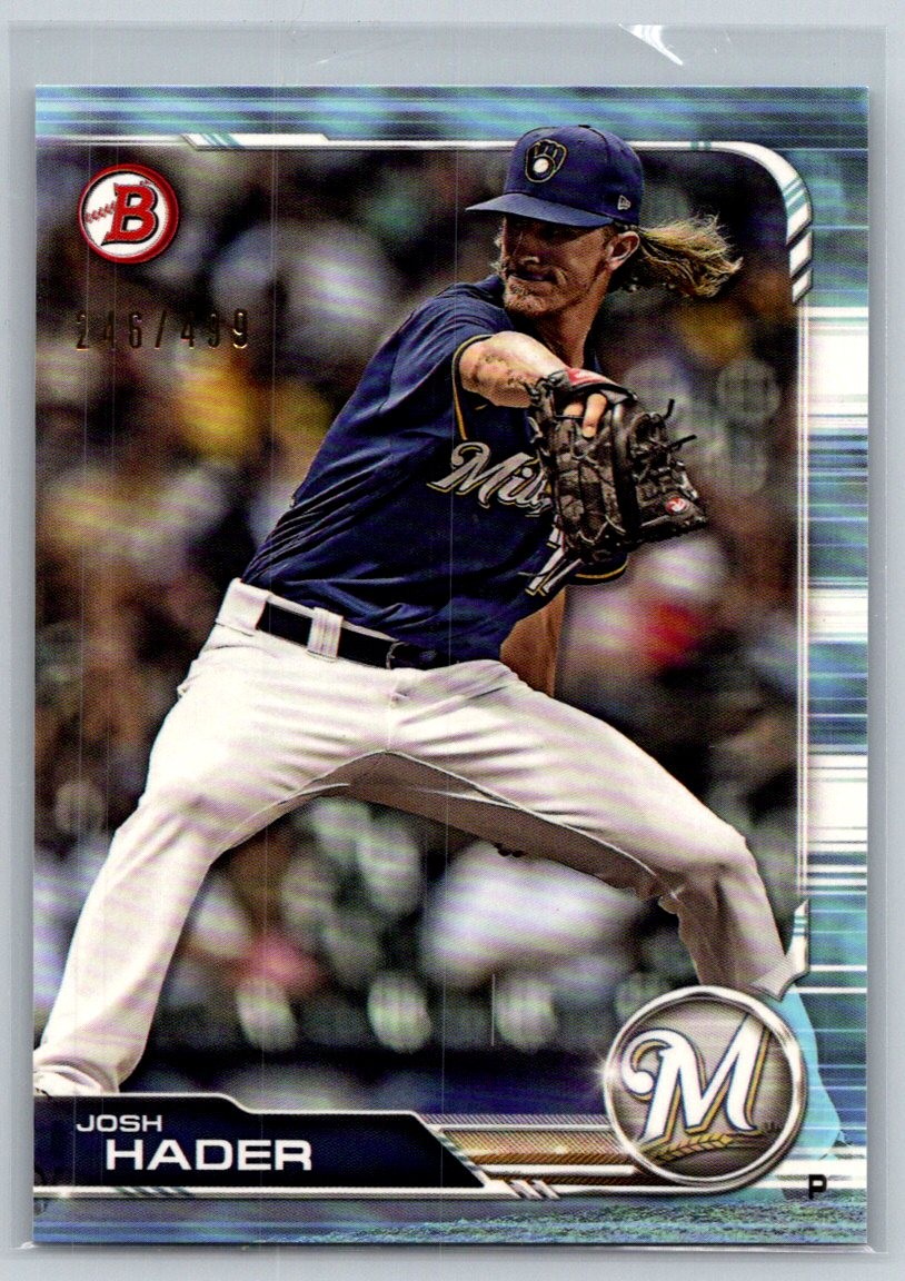2019 Bowman #97 Josh Hader Sky Blue #/499