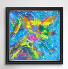 Abstract Expressionism Original Art "Ascension" 48x48 Canvas Handmade Home Art