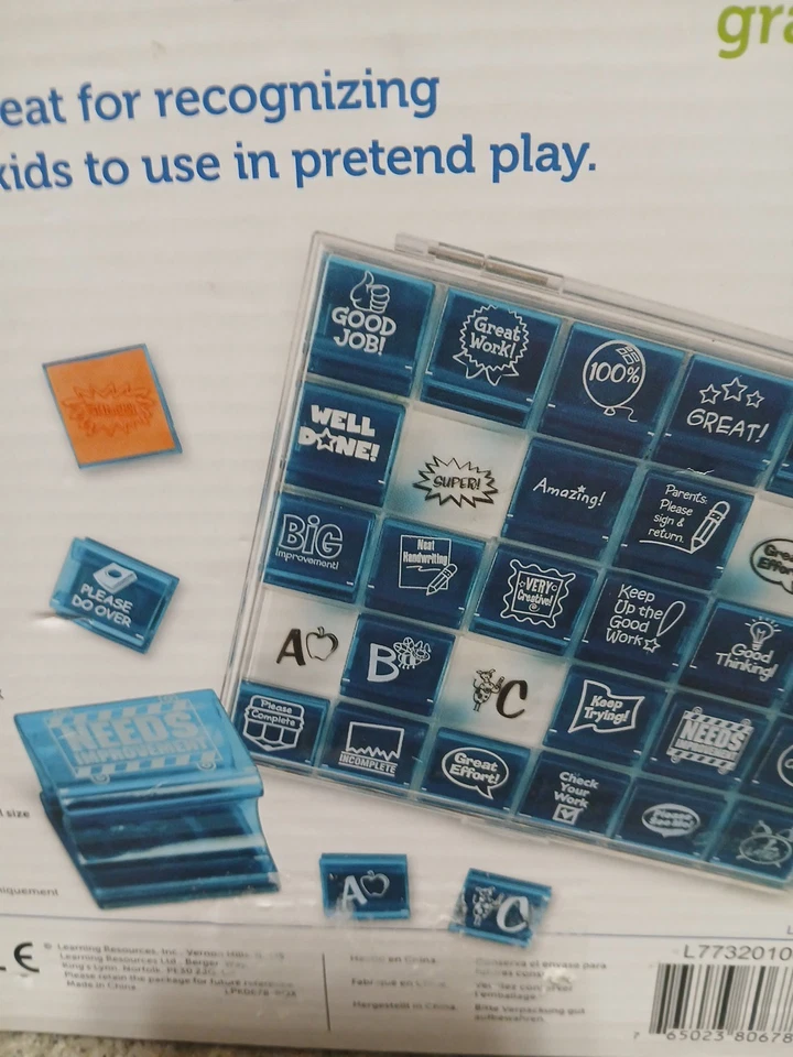 Estampillas de maestros 30 estampillas de goma de recursos de aprendizaje aula grado escolar Foto 4 de 4