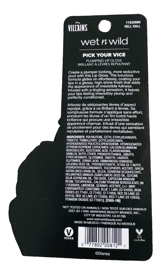 Блеск для губ Wet N Wild Disney Villains Pick Your Vice Plumping HELL HALL 11630689 - Изображение 2 из 3