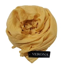Verona Collection Solid Mustard Head Scarf Lightweight Viscose Women One Size