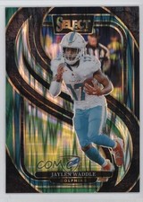 2024 Panini Select Premier Level Black & Green Shock Prizm Jaylen Waddle 1tf8