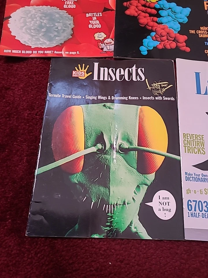 Lot of 5 KIDS DISCOVER MAGAZINES Homeschool Teaching Lessons Booklet Microbes Foto 2 de 4