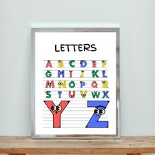 Educational Kids Digital Wall Poster Art, Classroom Poster and Homeschool PDF